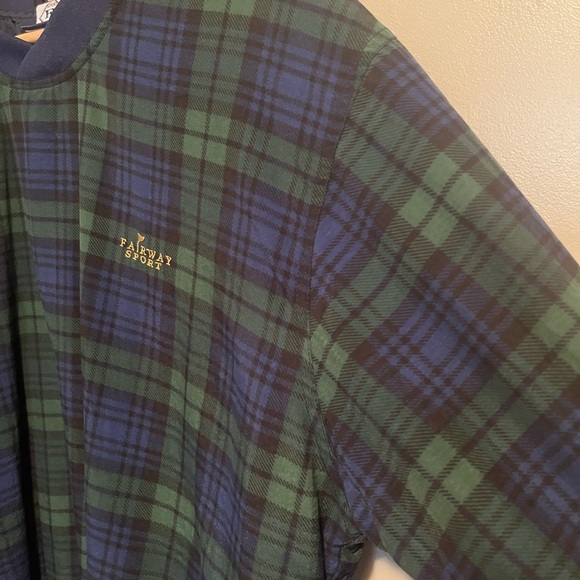 Vintage 90s Fairway Sport Men's Golf Pullover Windbreaker Preppy  Tartan Plaid - Picture 4 of 12